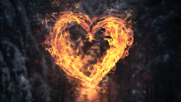 Burning Heart Wallpaper