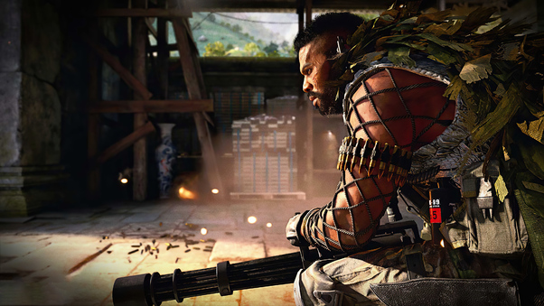 Call Of Duty Black Ops Cold War Jungle Warfare Operator Terrell Wolf Wallpaper