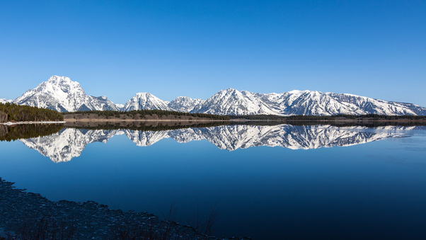 Calm Blue At Grand Teton National Park 4k Wallpaper