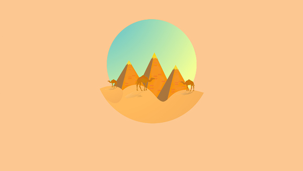 Camel Desert Minimal 4k Wallpaper