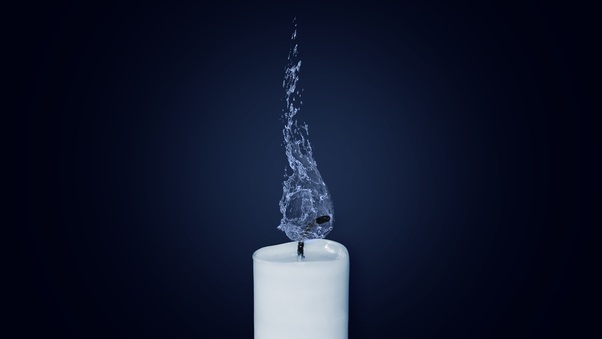 Candle Water Flame Illustration Wallpaper