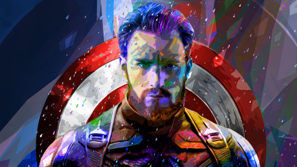 Captain America 4k Abstract Art Wallpaper