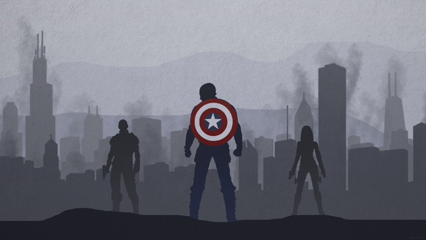 Captain America And His Team Wallpaper
