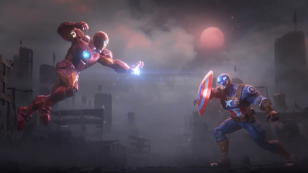 Captain America And Iron Man 4k New Wallpaper