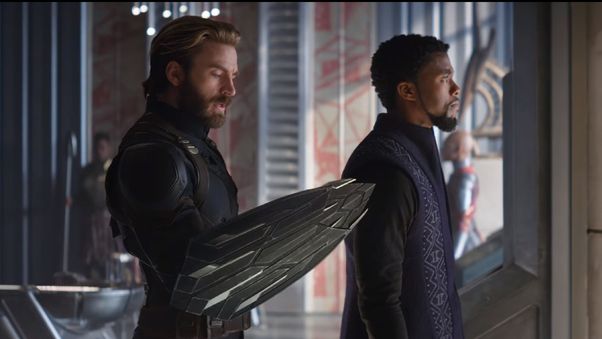 Captain America And T Challa In Avengers Infinity War 2018 Wallpaper