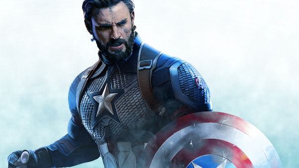 Captain America Beard Art Wallpaper