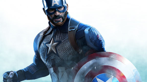 Captain America Beard Artwork Wallpaper
