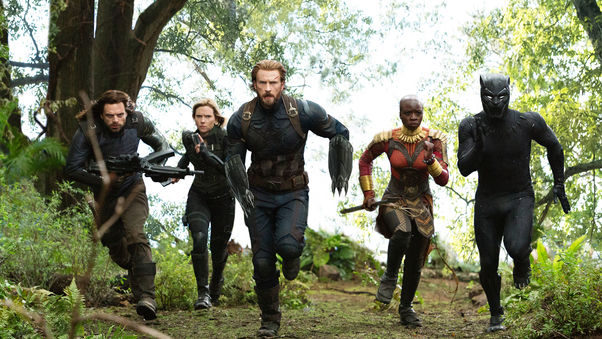 Captain America Bucky Black Panther Black Widow Avengers Infinity War Wallpaper