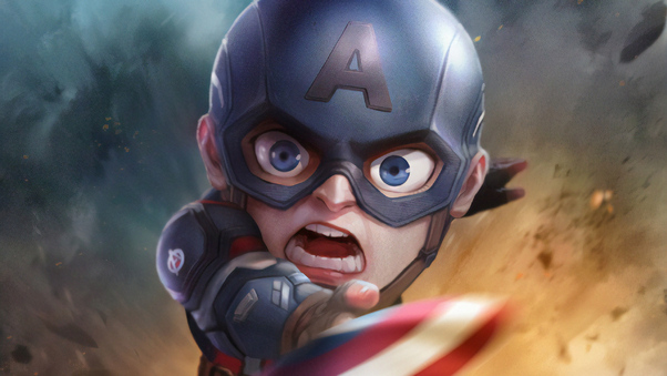 Captain America Chibi Wallpaper