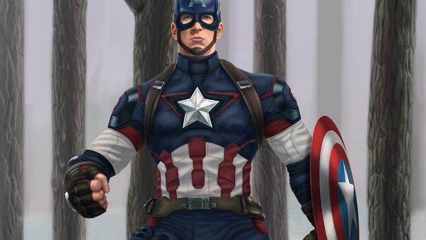 Captain America Digital Artwork Wallpaper