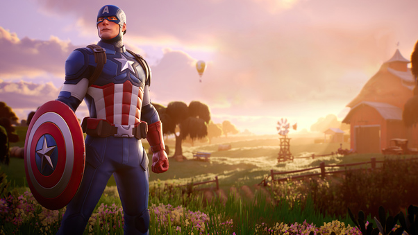 Captain America Fortnite 4k Wallpaper