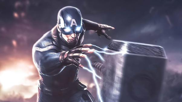 Captain America Hammer Power Wallpaper