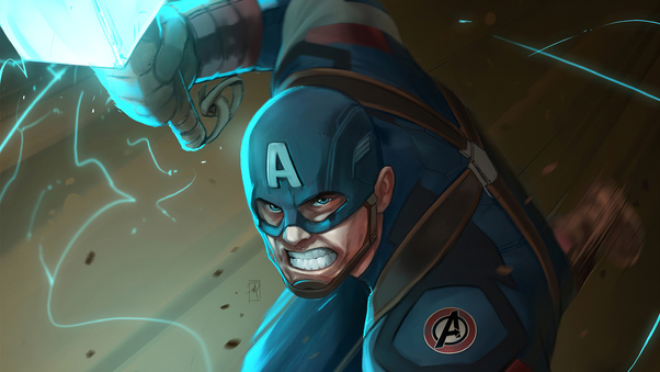 Captain America Hammer4k Wallpaper