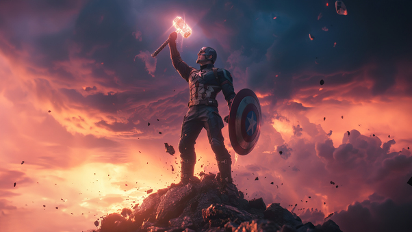 Captain America Icon Of Justice Wallpaper