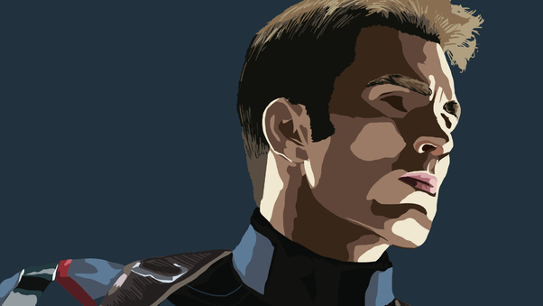 Captain America Low Poly Digital Art Wallpaper
