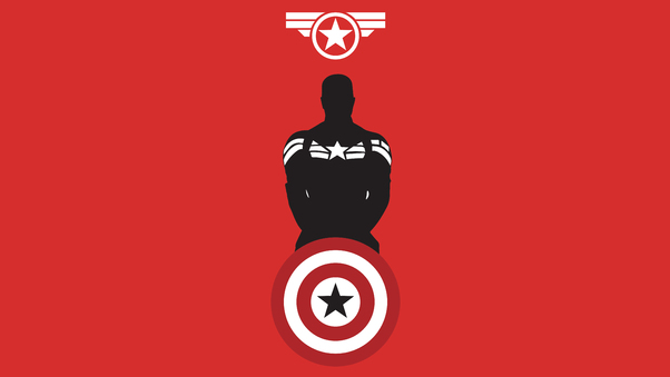 Captain America Minimal 8k Wallpaper