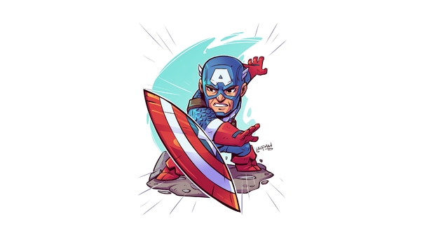 Captain America Minimalism 4k Wallpaper