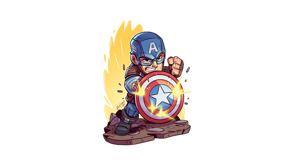 Captain America Minimalist Art 4k Wallpaper