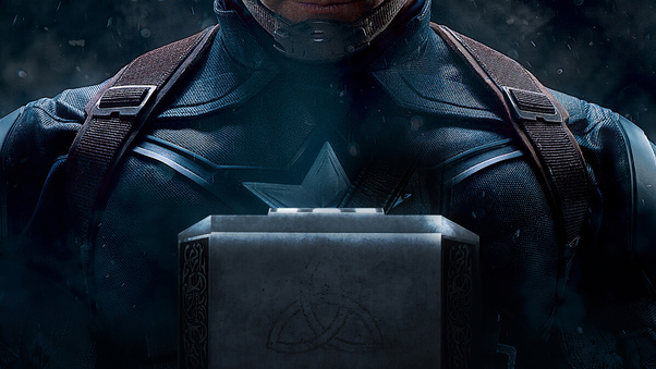 Captain America Mjolnir 4k 2020 Wallpaper