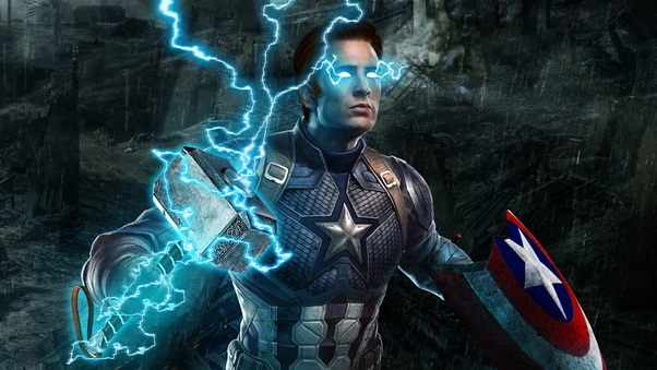Captain America Mjolnir Avengers Endgame 4k Wallpaper