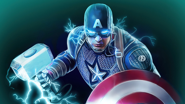 Captain America Shield And Hammer Power Wallpaper