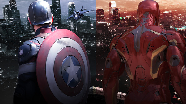 Captain America Shield And Iron Man Wallpaper