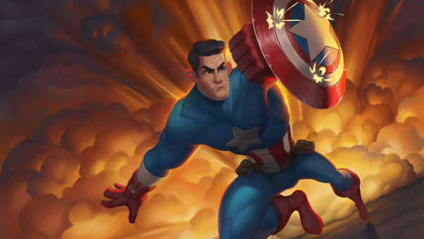 Captain America Shield Art4k Wallpaper