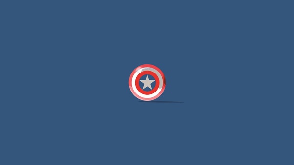 Captain America Shield Minimalism Wallpaper
