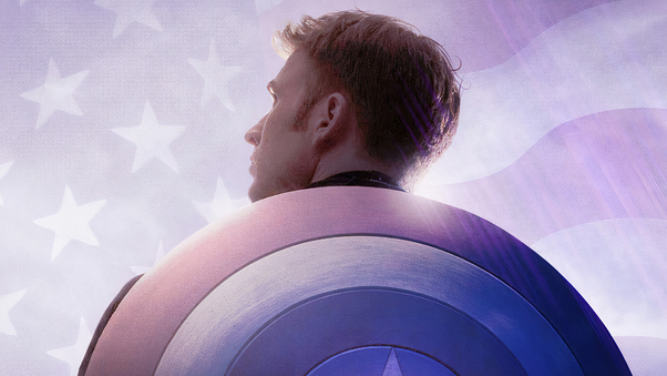 Captain America Shield On Back 4k Wallpaper