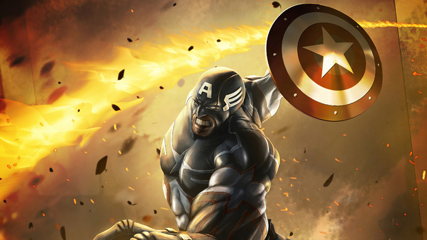 Captain America Shieldart4k Wallpaper