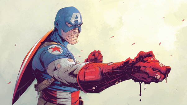 Captain America Suit Cool Artwork Wallpaper