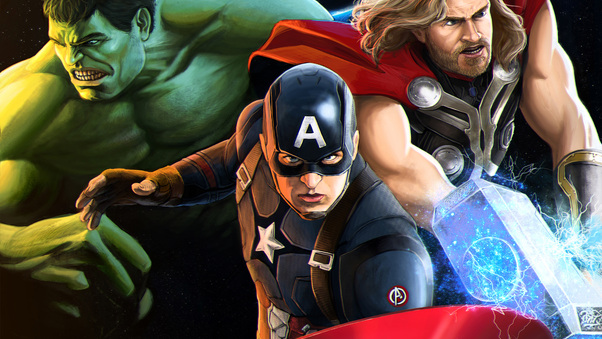 Captain America Thor And Huk MCU Wallpaper