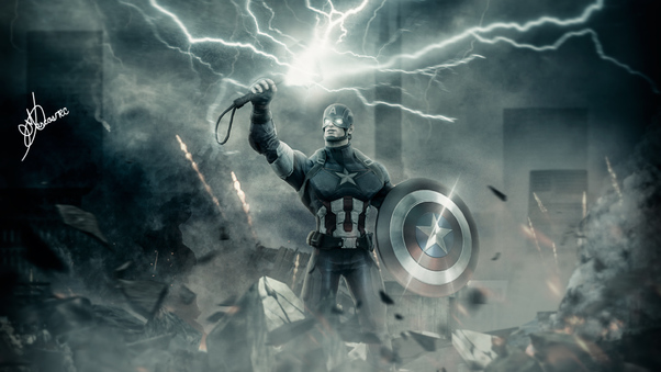 Captain America Thor Hammer Wallpaper