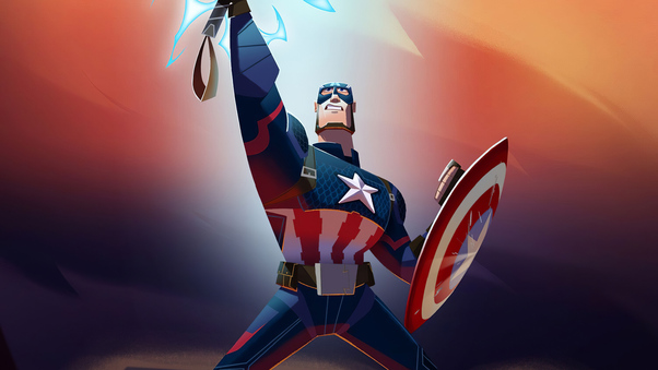 Captain America Thor Hammer Up Wallpaper