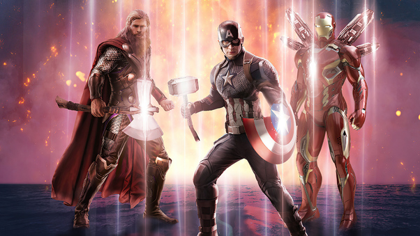 Captain America Thor Iron Man Avengers End Game 4k Wallpaper