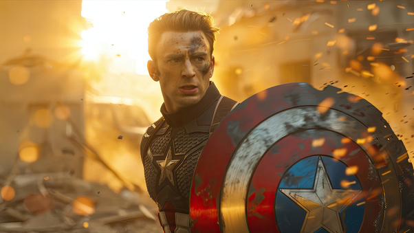 Captain America Thunderous Moment Wallpaper