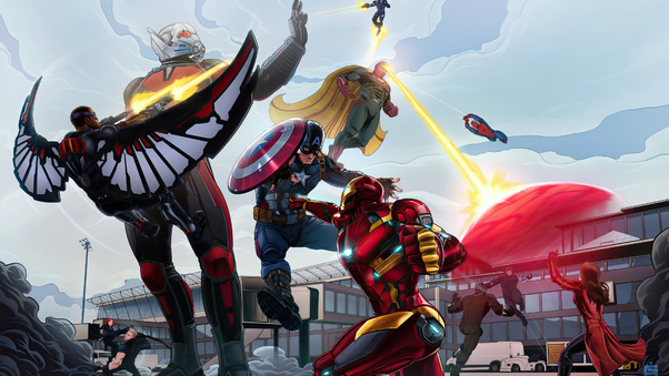 Captain America V Iron Man 4k Wallpaper