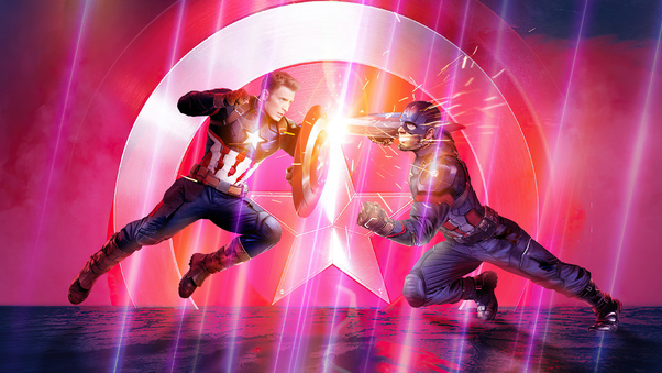 Captain America Vs Captain America Avengers End Game Poster 4k Wallpaper