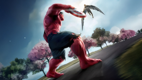 Captain America Vs Red Hulk 5k Wallpaper