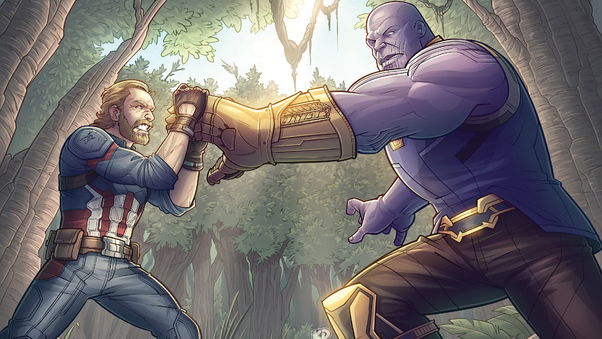Captain America Vs Thanos 2020 4k Wallpaper