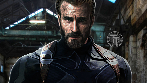 Captain America With Beard In Avengers Infinity War 2018 Wallpaper