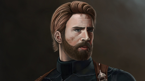 Captain America With Beard Wallpaper