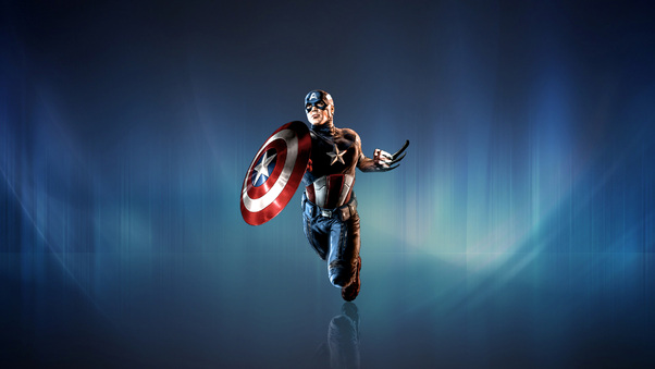 Captain America With Shield And Claws Art Wallpaper