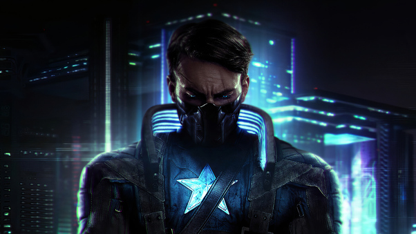 Captain America X Cyberpunk Wallpaper
