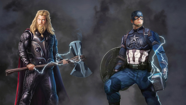Captain And Thor Wallpaper