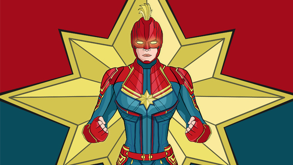 Captain Marvel 4k Artwork Wallpaper