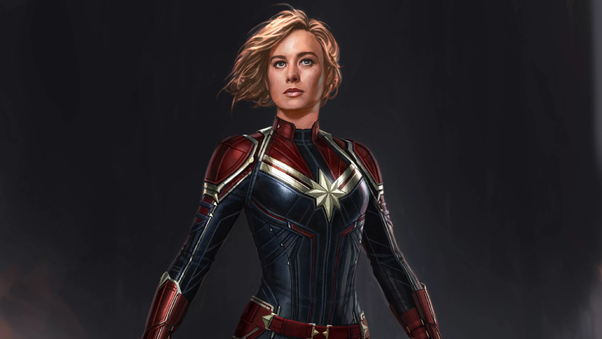 Captain Marvel 4k Concept Art Wallpaper