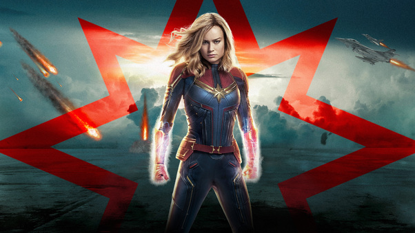 Captain Marvel 5k 2019 Poster Wallpaper