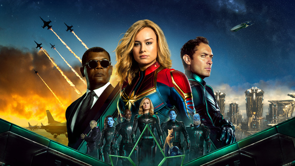 Captain Marvel 5k Movie Poster Wallpaper