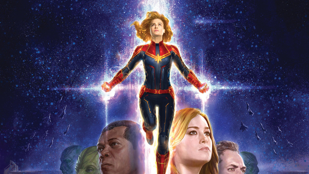 Captain Marvel 5k New Art Wallpaper